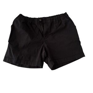 Chubbies Men Short L Black Elastic Waist Slash Pocket Stretch Casual Wear Chino